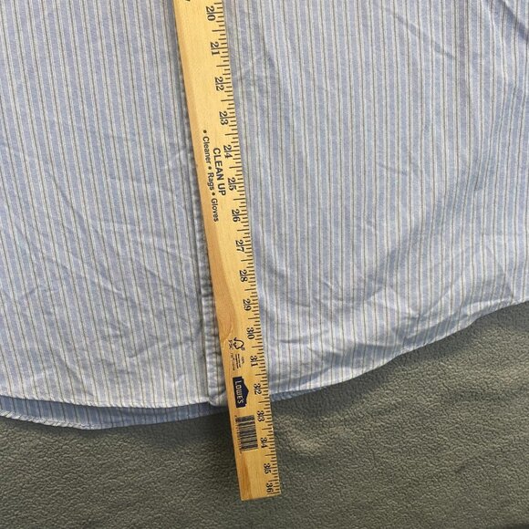 Ralph Lauren Dress Shirt Mens Size XXLarge Blue Striped Long Sleeve Button Up - Picture 5 of 9
